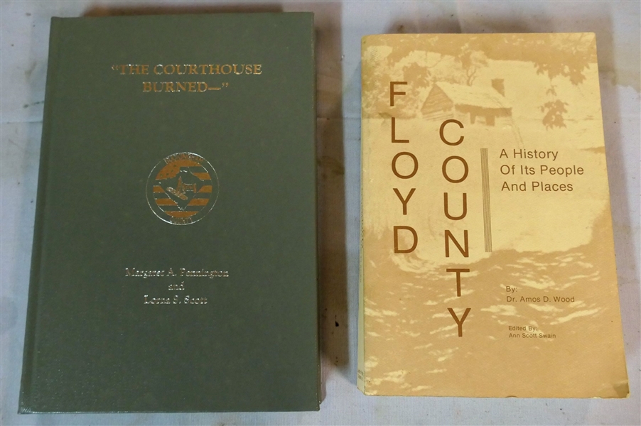 "The Court House Burned----" Buckingham County - by Margaret A. Pennington and Lorna S. Scott -1986 Hardcover Book and "Floyd County  - A History of Its People and Places" by Dr. Amod D. Wood -...