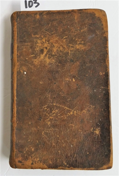 "A New System of Modern Geography" by Benjamin Davies - Second Edition in Two Volumes - Vol I - Printed in 1805 - Leather Bound - Some Tearing To First Pages, Writing On Inside Cover