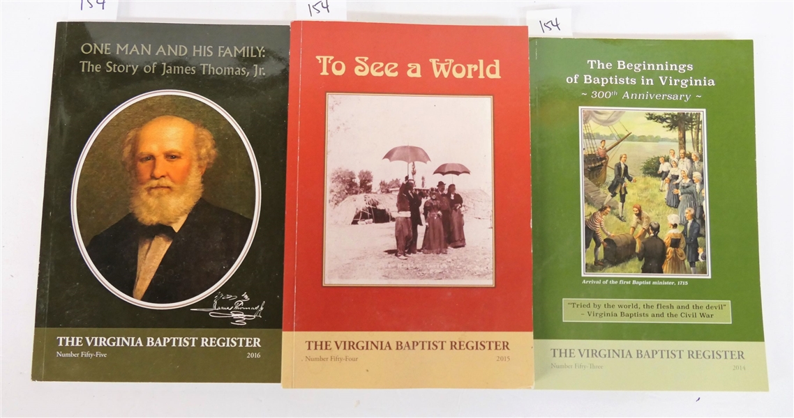 The Virginia Baptist Register - Numbers 53, 54, and 55 - 2014, 2015, and 2016 - All Paperbound 