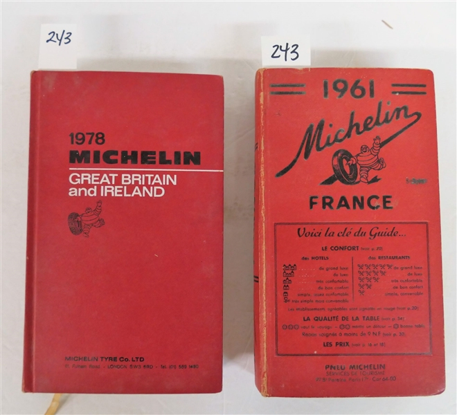 "1961 Michelin France Voici la cle du Guide….." Hard Cover and "1978 Michelin - Great Britain and Ireland" Guide Book - Hardcover