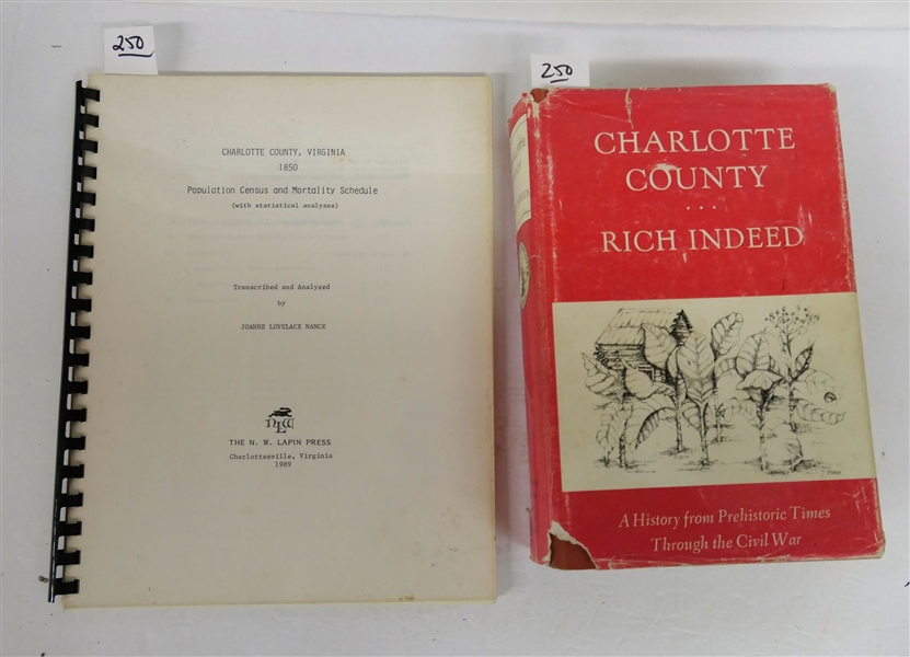 "Charlotte County - Rich Indeed A History of Prehistoric Times Through the Civil War" Compiled by Timothy S. Ailsworth, Ann P. Keller, Lura B. Nichols, Barbara R. Walker - 1979 The Charlotte County...