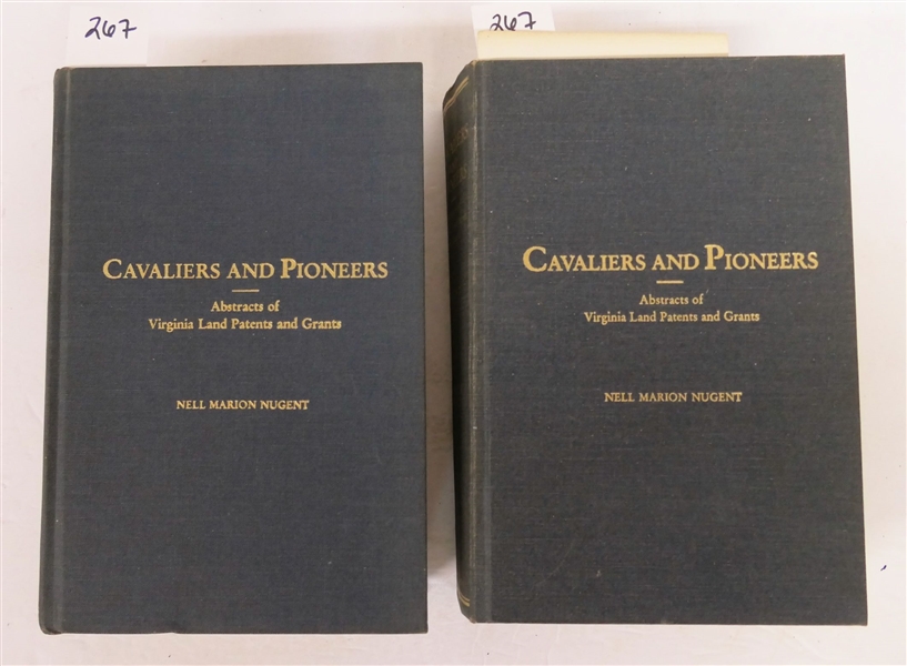"Cavaliers and Pioneers - Abstracts of Virginia Land Patents and Grants" by Nell Marion Nugent - Volumes I and III - Hardcover Books - Virginia State Library - Richmond 1977