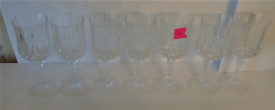 7 Longchamps Wine Glasses - Measuring 7" tall