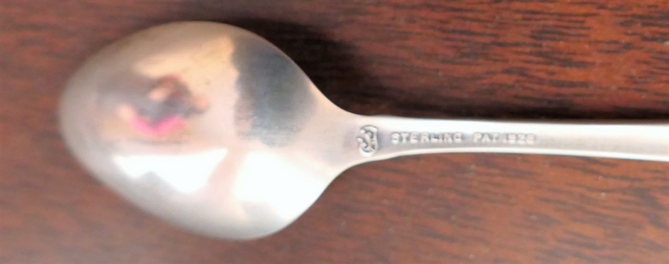 6 Sterling Silver Framed Demitasse Cups with Saucers and Spoons - Frames are Monogrammed - Each Measures 2 1/4 tall Saucers Measure 3 1/4 Across - Spoons Are Towle