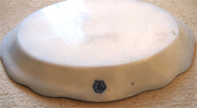 Antique Flow Blue Platter - Measures 16 by 11 