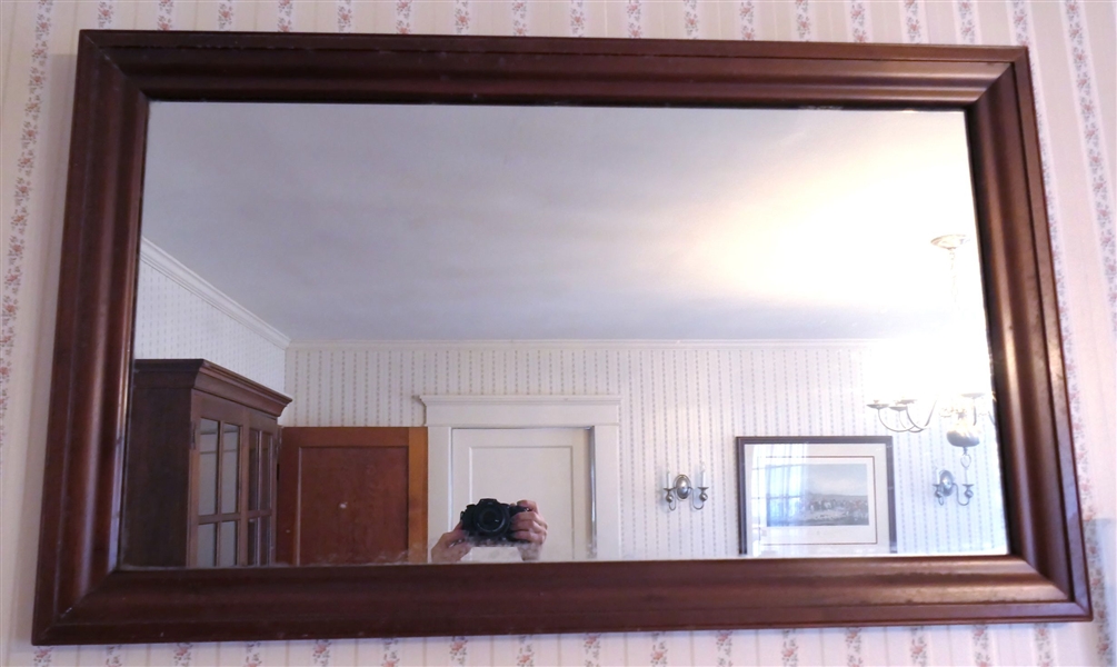 Mahogany Framed Rectangular  Mirror - Measures 24" by 40 1/2"