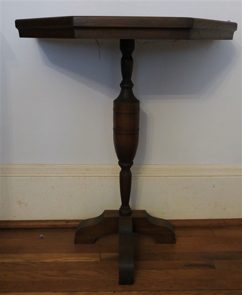 Mahogany Half Wall Table - Measures 29 1/2" tall 26" by 13"