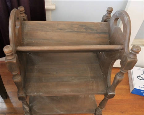 Magazine Rack Occasional Table - Measures 27 tall 17 by 12