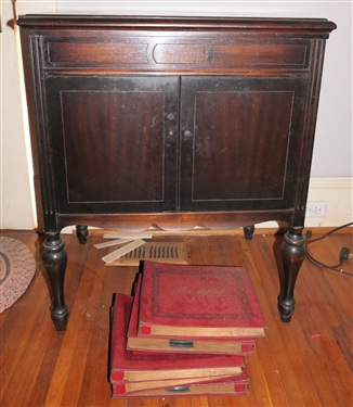 Victrola Colony 8372 - Record Player with Record Albums- Cabinet Measures 34 Tall 28 by 20 1/2