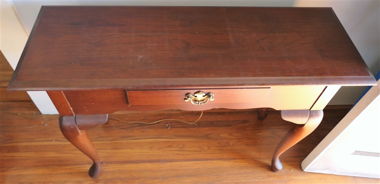 Queen Anne Style Sofa Table with Drawer - Measures 28 tall 40 by 14