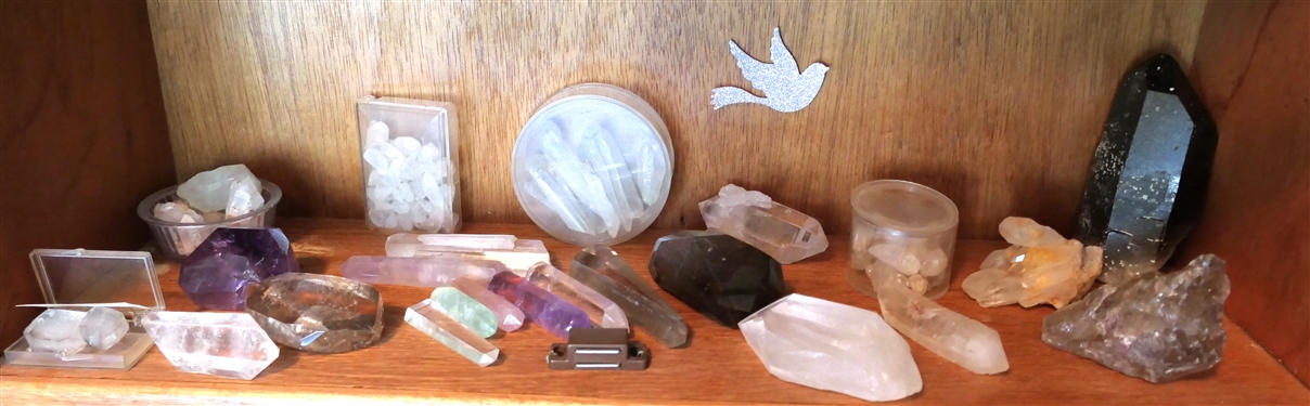Lot of Crystals - Clear Quartz, Purple, and Brown 