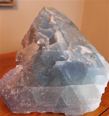 Blue and Clear Iceberg Rock Specimen and Jar of Quartz and Blue Stones