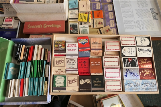 Collection  Vintage Matchbooks - 1930's - 40's Washington DC, New Orleans, Louisiana, Richmond VA, Other Places in VA, North Carolina, Maryland, Mississippi, Delaware, Etc. 