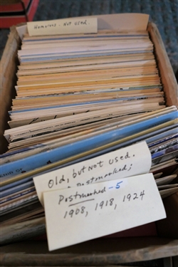 Collection of Vintage and Antique Post Cards, Letters, and Other Ephemera - South Boston Virginia, 1800's, WWII Regarding Gas Rations, Wide Assortment 