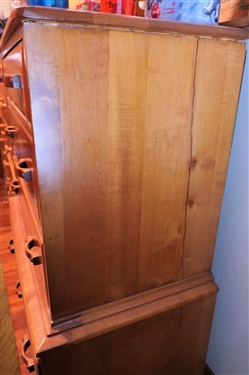 Maple 3 Over 2 Drawer Chest - Measures 48 Tall 32 by 18 