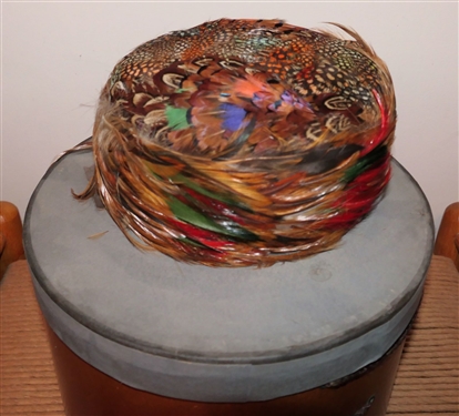 Nice Ladies Feather Hat with Hat Box