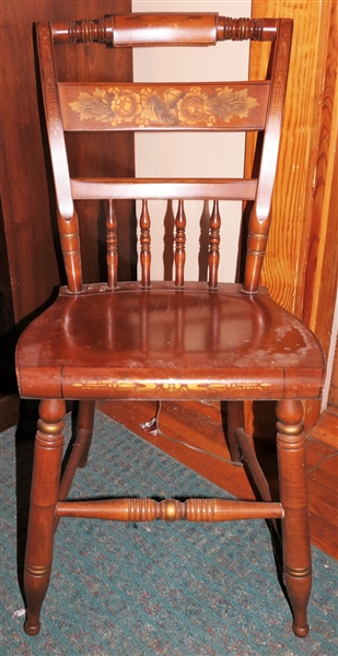 Nice Hitchcock Side Chair - Stencil Decorated 