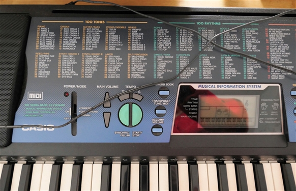 Casio CTK-511 Table Top Electric Keyboard - with Charger - Works 
