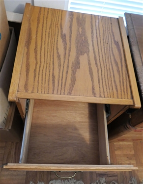 Oak 2 Drawer Filing Cabinet