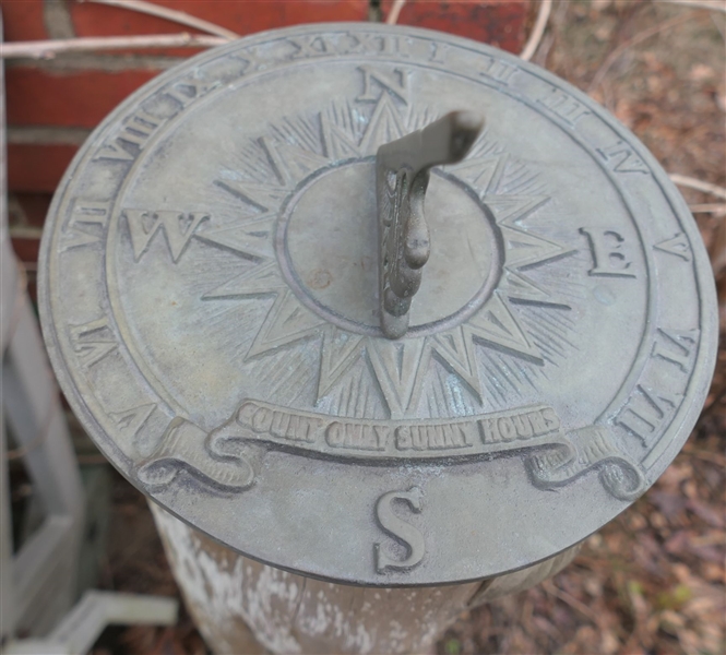 Metal Garden Sundial - Measures 9" Across