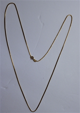 Nice 14kt Yellow Gold Box Chain - Measures 24" Long - Weights 5.9 Grams