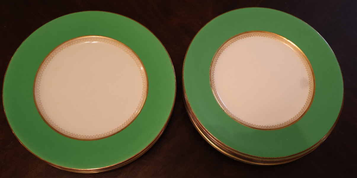 12 Fondeville England Ambassador Ware China - 6 Good Plates - 6 With Crazing - Plates Measure 11" Across