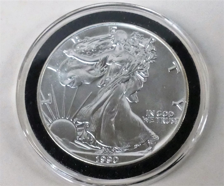 1990 Silver Eagle Coin - 1 Ounce .999 Fine Silver