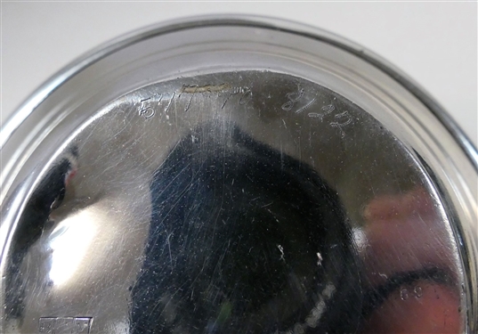 Monogrammed Sterling Silver Bowl-Height- Stamped BM With Lion - Measures 2 tall 6 across-Weight 144.3 Grams