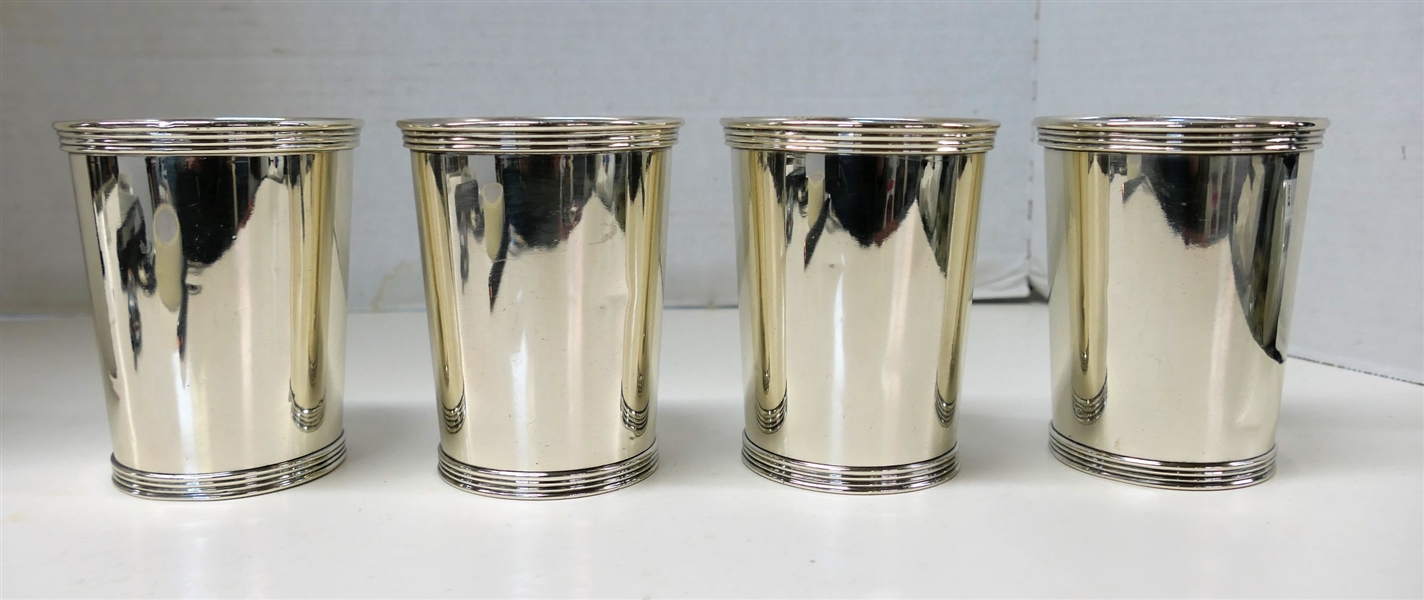 4-International Sterling Silver Mint Juleps -  Weight 550.7 Grams - Some Minor Dents
