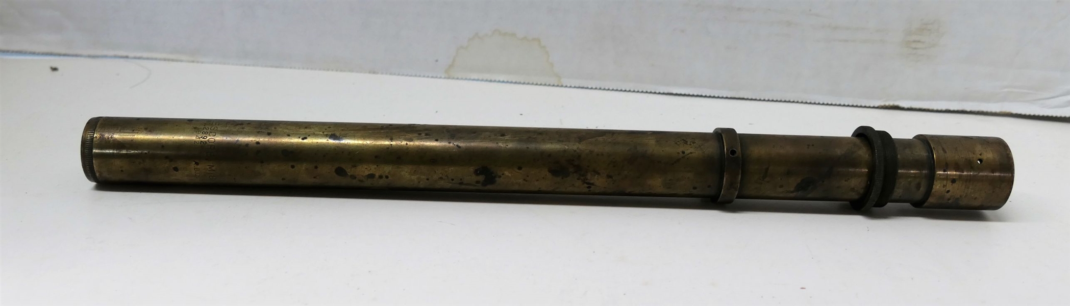 World War 2 US Brass Telescope M18 Scope Dated 1942-Optics Good Shape
