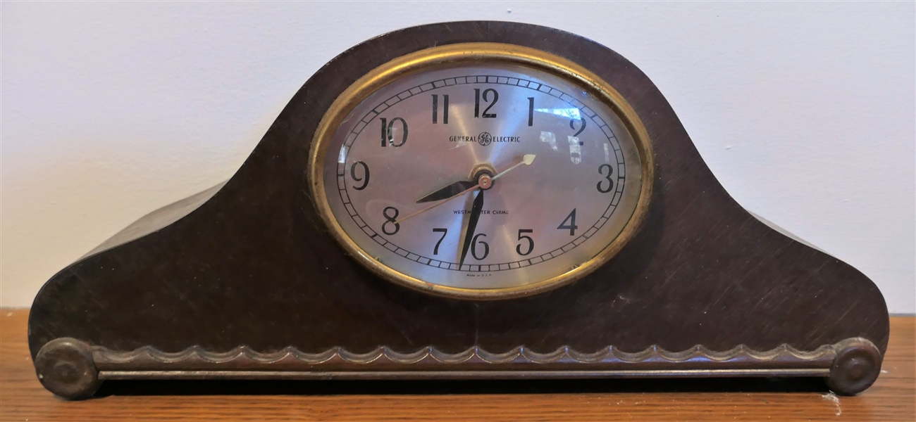 General Electric Westminster Chimes Quartz Mantle Clock - Measures 7 1/4" tall 16 1/2" by 4"