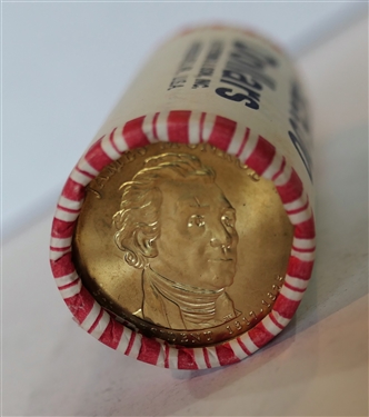 $25 Dollars Face Value of Uncirculated James Monroe Dollar Coins in Original Paper Roll 
