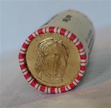 $25 Dollars Face Value of Uncirculated John Tyler Dollar Coins in Original Paper Roll