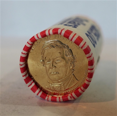 $25 Dollars Face Value of Uncirculated Millard Fillmore Dollar Coins in Original Paper Roll 