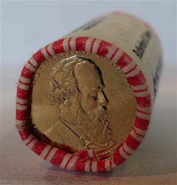 $25 Dollars Face Value of Uncirculated Rutherford B. Hayes Dollar Coins in Original Paper Roll