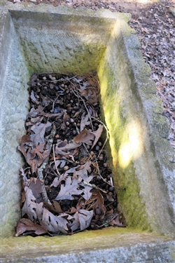 Unusual Tree Trunk Concrete Planter with Base Top Measures 35 x 21 x 15D - Height including base 33 tall