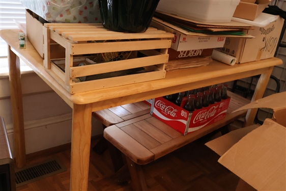 Light Wood Table - More Un-Searched Boxes