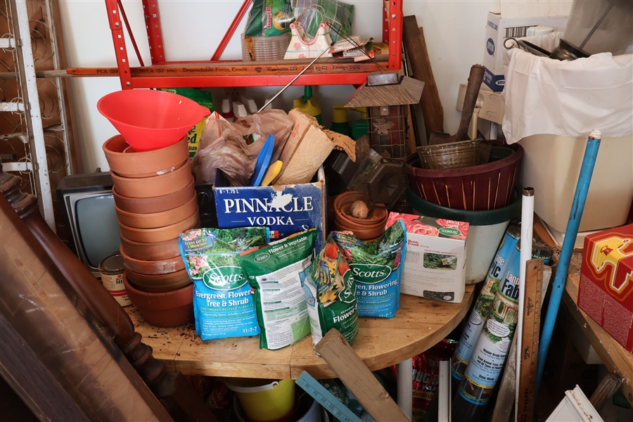 Gardening Items, Pots, Soil, Fabric