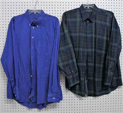 Burberry of London Bright Blue Button Down - Size XL and Navy Burberrys of London Button Down - Size XL - Has Name in Collar 