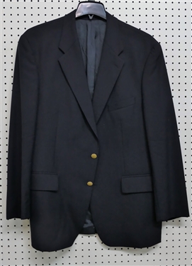 Polo University Club by Ralph Lauren Navy Blazer  - Size 48 R - Gold Buttons - Pure Wool - Small Hole in Back 