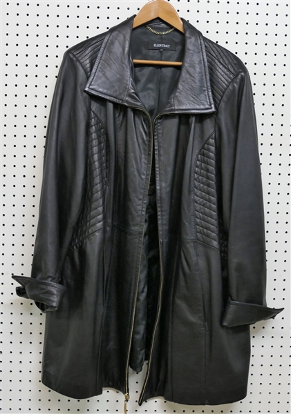 Ellen Tracy Soft Leather 3/4 Length Coat -Approximately 3X - No Size Tag