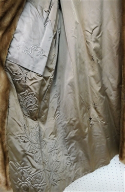 Nice Vintage Autumn Haze Emba - Natural Brown Mink Coat -From JP Allen Atlanta -3/4 Length -  Monogrammed  Lining - Some Tearing Inside - Size Small - Approximate