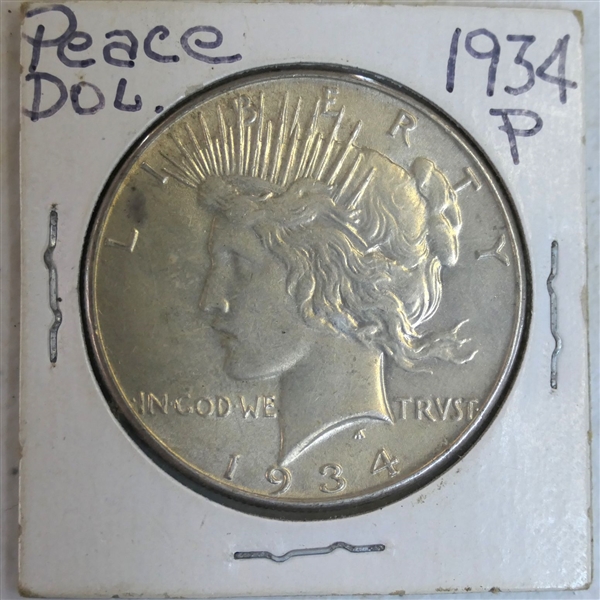 1 - 1934 Peace Silver Dollar