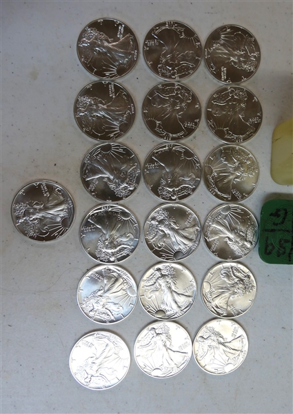 19 -1989 .999 Fine Silver American Eagle Coins