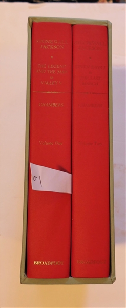 Stonewall Jackson by Lenoir Chambers - Volumes I & II - Vol. I "The Legend and the Man to Valley V" and Vol II "Seven Days I to The Last March" - Both Hardcover Books in Cardboard Sleeve -...