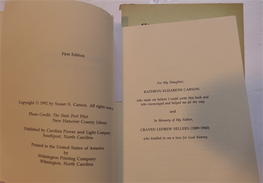 Joshua's Dream - A Town with Two Names by Susan S. Carson - Paperbound 1992 First Edition, Pioneer Superstitions by Ferne Shelton - Booklet, North Carolina Trivia Compiled by Ernie & Jill...