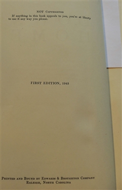3 Books - Down Home By Carl Goerch -1943 First Edition - Hardcover, Carolina Chats by Carl Goerch 1944 First Printing - Hardcover Book with Dust Jacket, and Just For The Fun of It by Carl...