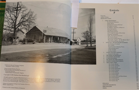 Looking Back on Littleton, North Carolina by Rebecca Leach Dozier Paperbound Book and Come With Me To Germantown - Ridgeway, North Carolina - Revisited by Barbara Sinn Bumbalough - Hardcover...