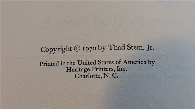 5 Books by Oxford, NC Author Thad Stem, Jr. Thad Stem's Ark Author Signed and Inscribed, Thad Stem's First Reader, The Tar Heel Press Published on the Occasion of the 100th Anniversary of the...