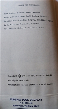 Along The Border - A History of Virgilina, Virginia, and The Surrounding Area? by Rev. Harry R. Mathis - Coble Press, Oxford, NC 1964 - Hardcover